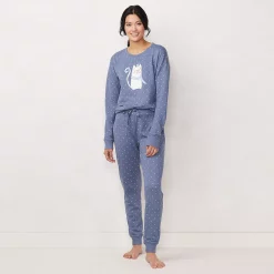 Petite LC Lauren Conrad Cozy Long Sleeve Pajama Top & Banded Bottom Pajama Pants Set 23 Petite LC Lauren Conrad Cozy Long Sleeve Pajama Top & Banded Bottom Pajama Pants Set -LC Lauren Conrad shop 5034450 ALT2
