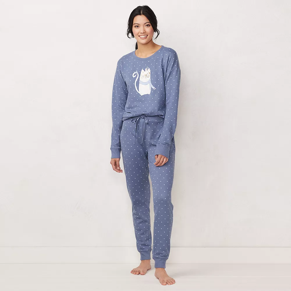 Petite LC Lauren Conrad Cozy Long Sleeve Pajama Top & Banded Bottom Pajama Pants Set 12 Petite LC Lauren Conrad Cozy Long Sleeve Pajama Top & Banded Bottom Pajama Pants Set - Image 10
