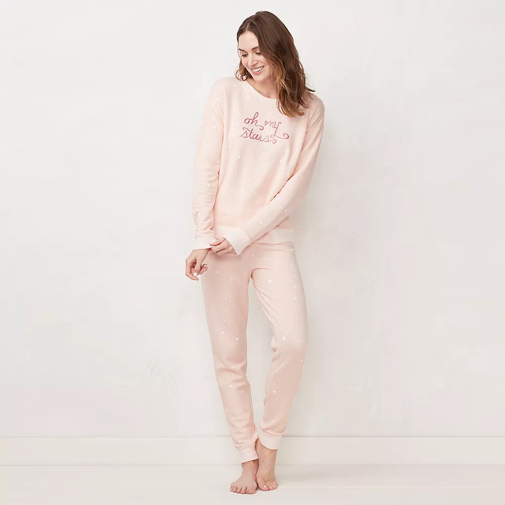Petite LC Lauren Conrad Cozy Long Sleeve Pajama Top & Banded Bottom Pajama Pants Set 11 Petite LC Lauren Conrad Cozy Long Sleeve Pajama Top & Banded Bottom Pajama Pants Set - Image 9