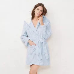 Women's LC Lauren Conrad Plush Hooded Wrap Robe