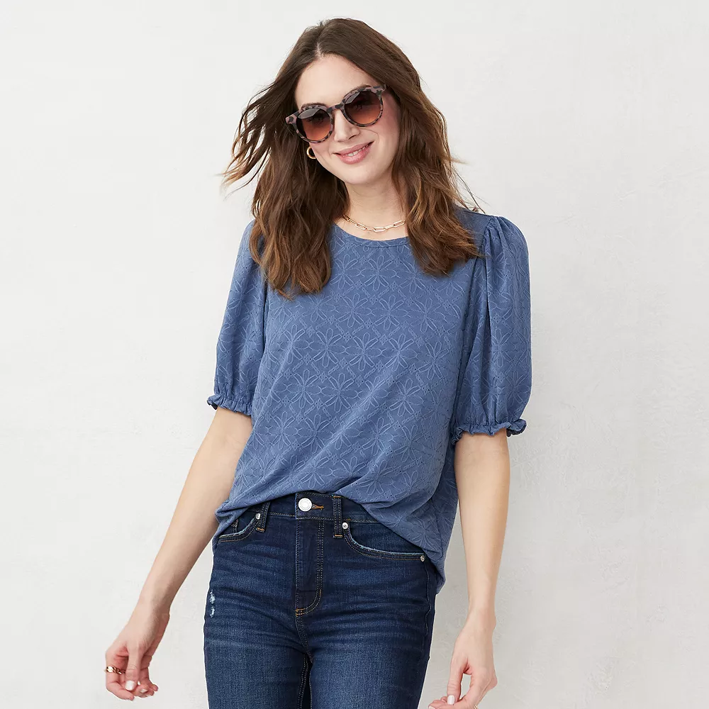 Women's LC Lauren Conrad Puff Sleeve Top 8 Women's LC Lauren Conrad Puff Sleeve Top - Image 6