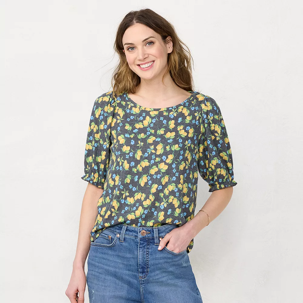 Women's LC Lauren Conrad Puff Sleeve Top 4 Women's LC Lauren Conrad Puff Sleeve Top - Image 2