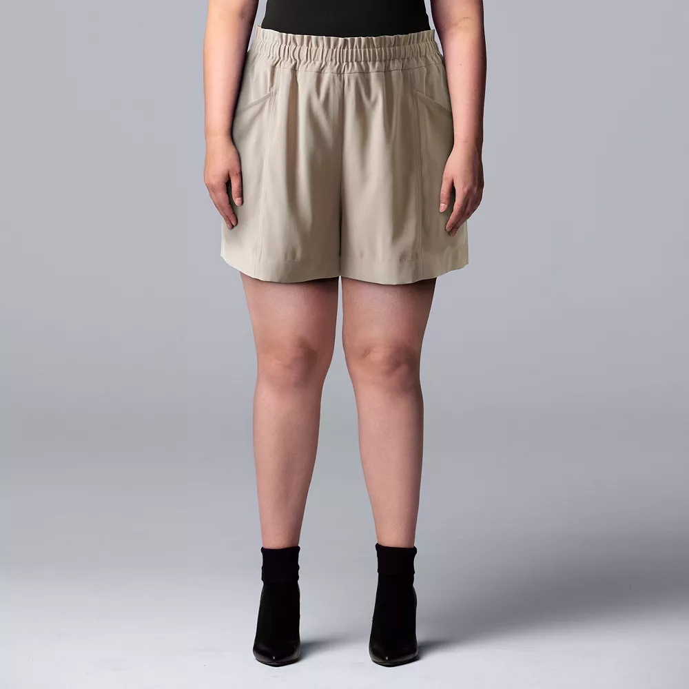Plus Size Simply Vera Vera Wang High-Waisted Soft Shorts 5 Plus Size Simply Vera Vera Wang High-Waisted Soft Shorts - Image 3