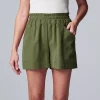 Petite Simply Vera Vera Wang High-Waist Soft Shorts -LC Lauren Conrad shop 5237218 Olive Landis