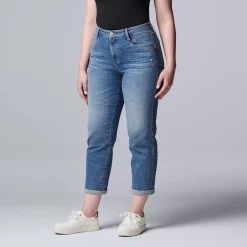 Women's Simply Vera Vera Wang Relaxed Boyfriend Jean Capri -LC Lauren Conrad shop 5257118 Cerritos