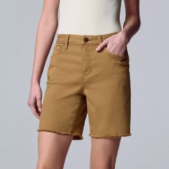 Women's Simply Vera Vera Wang High-Waisted 7" Bermuda Denim Shorts -LC Lauren Conrad shop 5262173 Alfred Biege