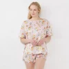 Women's LC Lauren Conrad Satin Pajama Top & Pajama Shorts Sleep Set 1 Women's LC Lauren Conrad Satin Pajama Top & Pajama Shorts Sleep Set -LC Lauren Conrad shop 5492560 Pink Wildflower
