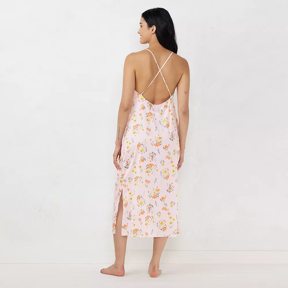 Women's LC Lauren Conrad Satin Midi Chemise 6 Women's LC Lauren Conrad Satin Midi Chemise - Image 4