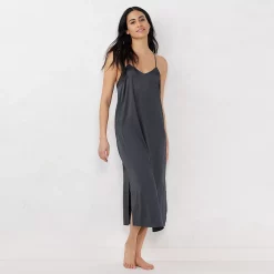 Women's LC Lauren Conrad Satin Midi Chemise 8 Women's LC Lauren Conrad Satin Midi Chemise -LC Lauren Conrad shop 5492561 India Ink