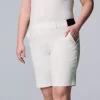 Plus Size Simply Vera Vera Wang City Twill Shorts -LC Lauren Conrad shop 5516167 Modern White