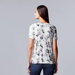 Women's Simply Vera Vera Wang Ruched Sleeve Tee -LC Lauren Conrad shop 5518759 ALT