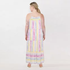 Plus Size LC Lauren Conrad Crochet-Yoke Tiered Maxi Dress 7 Plus Size LC Lauren Conrad Crochet-Yoke Tiered Maxi Dress -LC Lauren Conrad shop 5531497 ALT