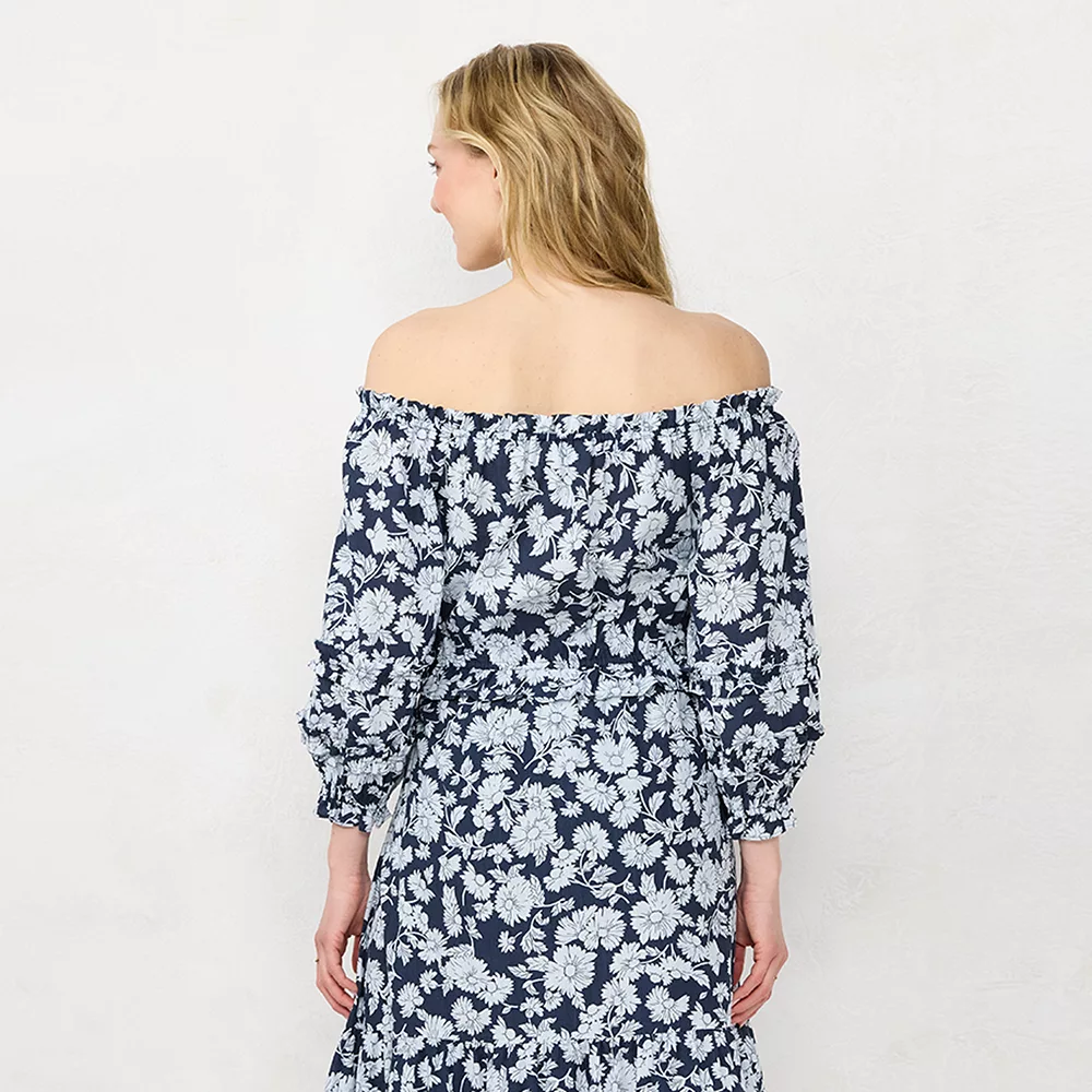 Women's LC Lauren Conrad Off-The-Shoulder Puff Sleeve Top 6 Women's LC Lauren Conrad Off-The-Shoulder Puff Sleeve Top - Image 4