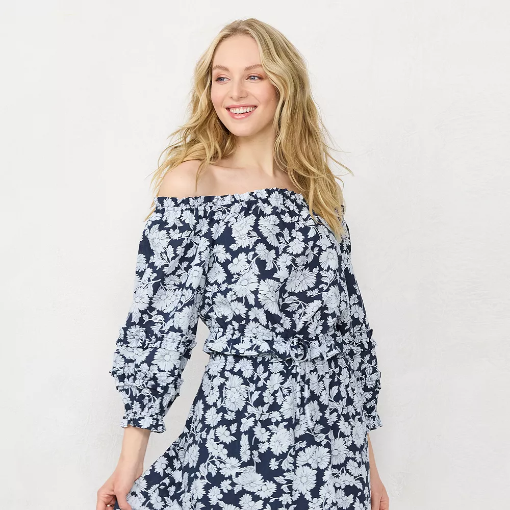 Women's LC Lauren Conrad Off-The-Shoulder Puff Sleeve Top 3 Women's LC Lauren Conrad Off-The-Shoulder Puff Sleeve Top