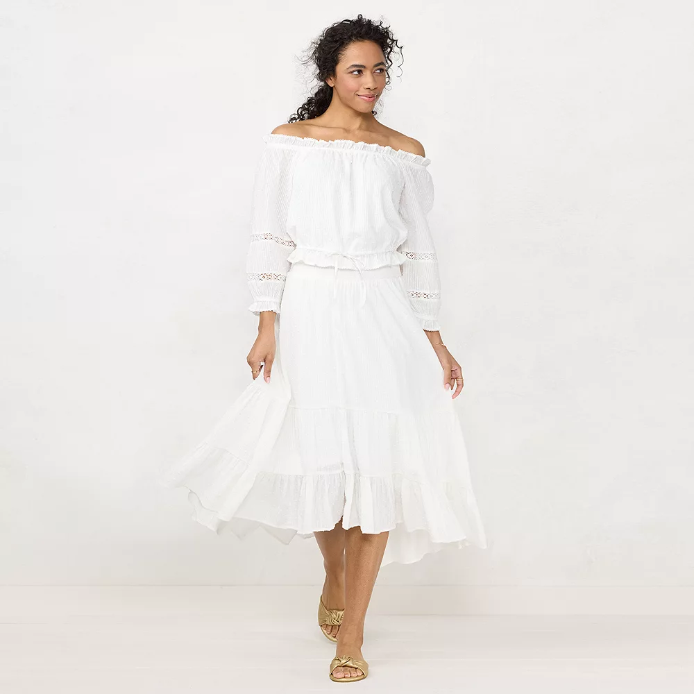 Women's LC Lauren Conrad Off-The-Shoulder Puff Sleeve Top 5 Women's LC Lauren Conrad Off-The-Shoulder Puff Sleeve Top - Image 3