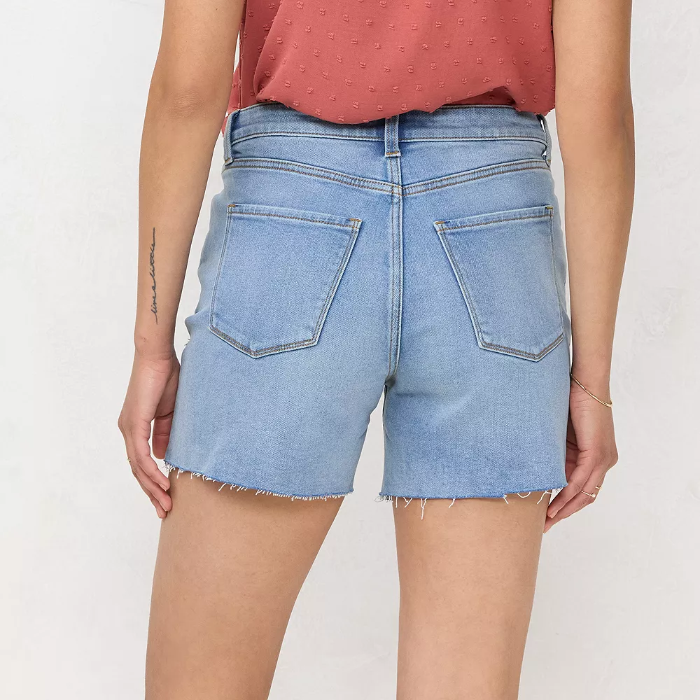 Women's LC Lauren Conrad Super High Rise Cut-Off Denim Shorts 5 Women's LC Lauren Conrad Super High Rise Cut-Off Denim Shorts - Image 3