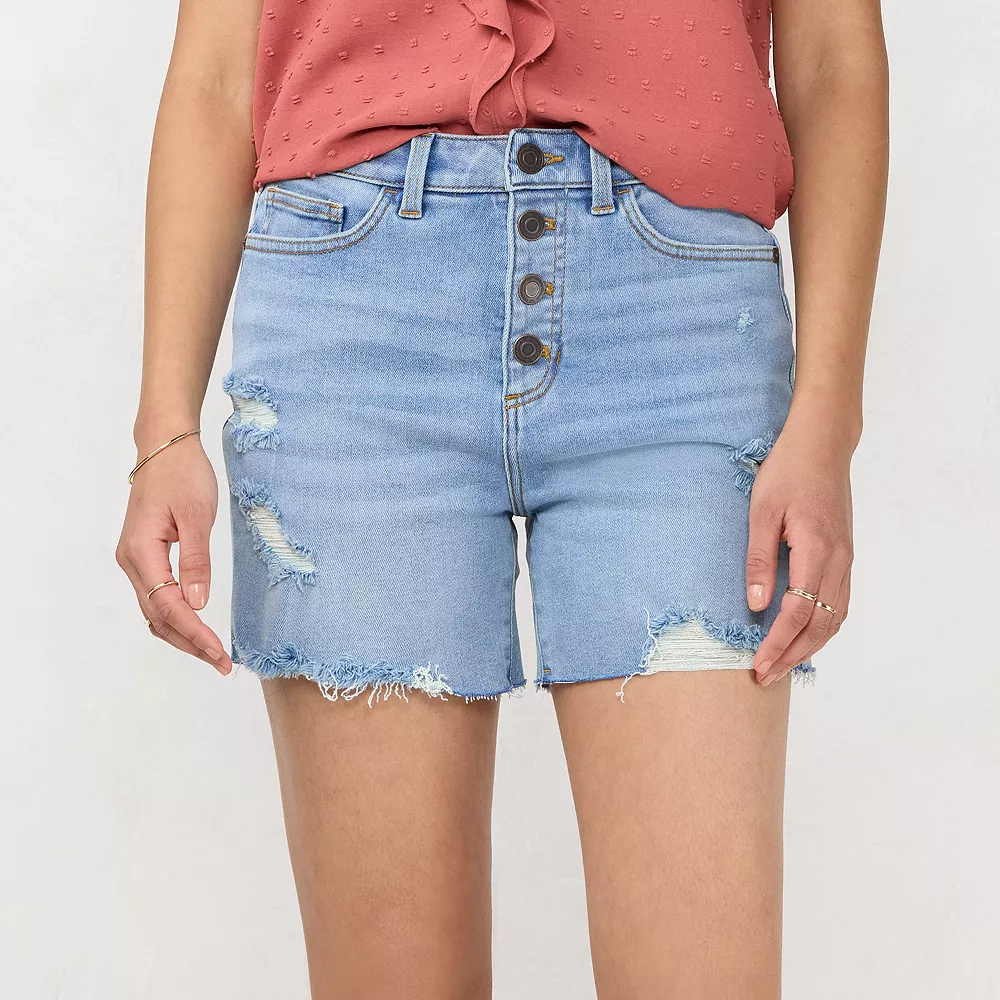Women's LC Lauren Conrad Super High Rise Cut-Off Denim Shorts 3 Women's LC Lauren Conrad Super High Rise Cut-Off Denim Shorts