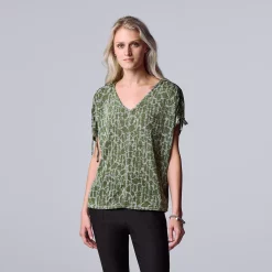 Women's Simply Vera Vera Wang Ruched-Shoulder Dolman Tee 13 Women's Simply Vera Vera Wang Ruched-Shoulder Dolman Tee -LC Lauren Conrad shop 5561866 Distressed Croc