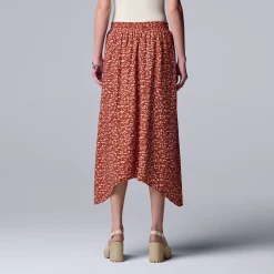 Women's Simply Vera Vera Wang Sharkbite-Hem Midi Skirt 8 Women's Simply Vera Vera Wang Sharkbite-Hem Midi Skirt -LC Lauren Conrad shop 5569451 ALT
