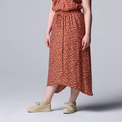 Women's Simply Vera Vera Wang Sharkbite-Hem Midi Skirt 9 Women's Simply Vera Vera Wang Sharkbite-Hem Midi Skirt -LC Lauren Conrad shop 5569451 ALT2