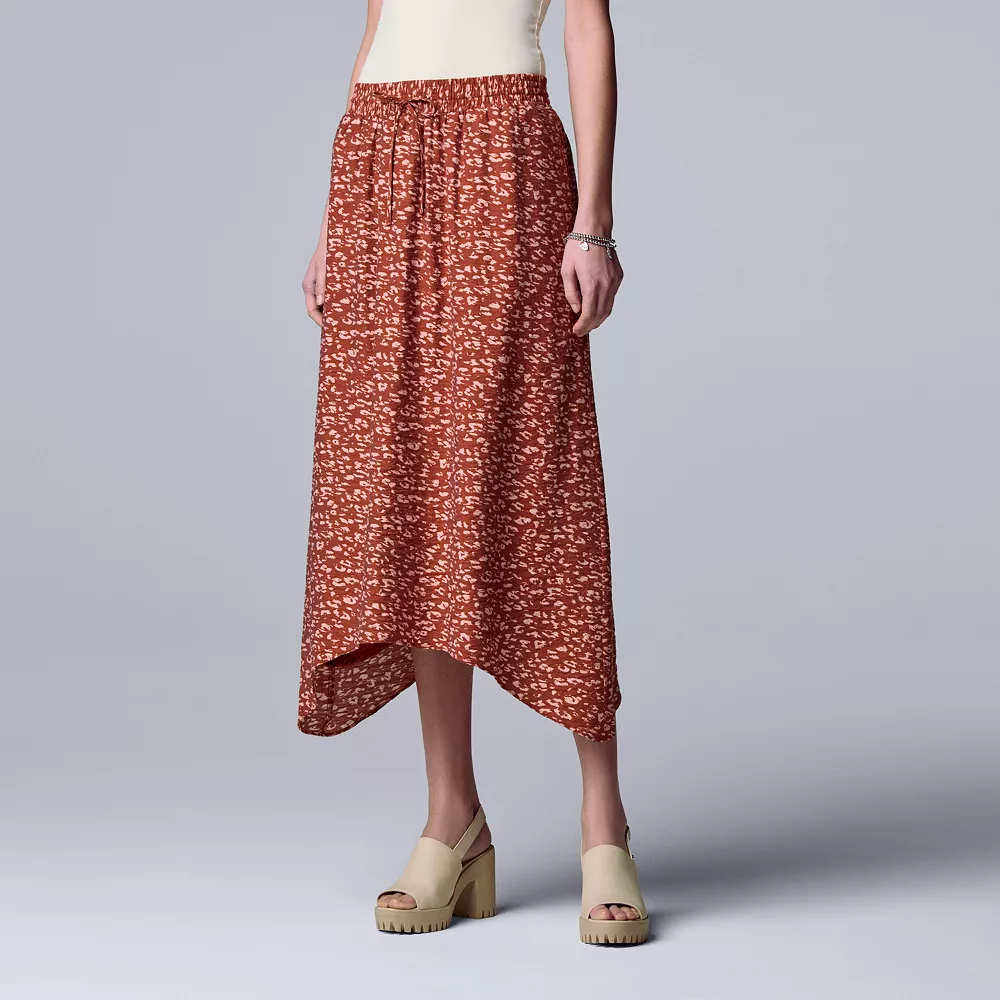 Women's Simply Vera Vera Wang Sharkbite-Hem Midi Skirt 4 Women's Simply Vera Vera Wang Sharkbite-Hem Midi Skirt - Image 2