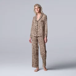 Women's Simply Vera Vera Wang Cozy 3-pc. Long Sleeve Pajama Set & Matching Headband 13 Women's Simply Vera Vera Wang Cozy 3-pc. Long Sleeve Pajama Set & Matching Headband -LC Lauren Conrad shop 5582800 Natural Animal