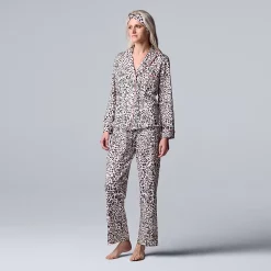 Women's Simply Vera Vera Wang Cozy 3-pc. Long Sleeve Pajama Set & Matching Headband 15 Women's Simply Vera Vera Wang Cozy 3-pc. Long Sleeve Pajama Set & Matching Headband -LC Lauren Conrad shop 5582800 White Animal