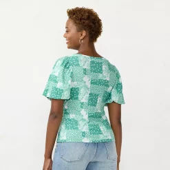 Women's LC Lauren Conrad Sweetheart Bubble-Sleeve Tee -LC Lauren Conrad shop 5588237 ALT