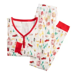 Petite LC Lauren Conrad Jammies For Your Families® Holiday Village Pajama Set -LC Lauren Conrad shop 5621640 ALT2
