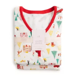 Petite LC Lauren Conrad Jammies For Your Families® Holiday Village Pajama Set -LC Lauren Conrad shop 5621640 ALT3