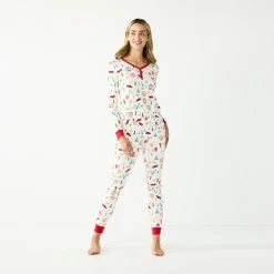 Petite LC Lauren Conrad Jammies For Your Families® Holiday Village Pajama Set -LC Lauren Conrad shop 5621640 ALT4