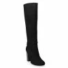 LC Lauren Conrad Scone Heeled Women's Tall Boots -LC Lauren Conrad shop 5624062 Black