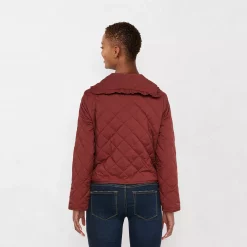 Women's LC Lauren Conrad Ruffle Quilted Jacket -LC Lauren Conrad shop 5659329 ALT