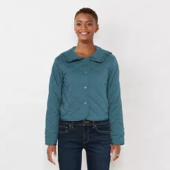 LC Lauren Conrad shop 41 Women's LC Lauren Conrad Ruffle Quilted Jacket