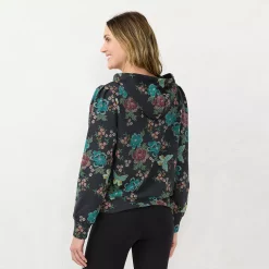 Women's LC Lauren Conrad Pleated French Terry Hoodie -LC Lauren Conrad shop 5666779 ALT