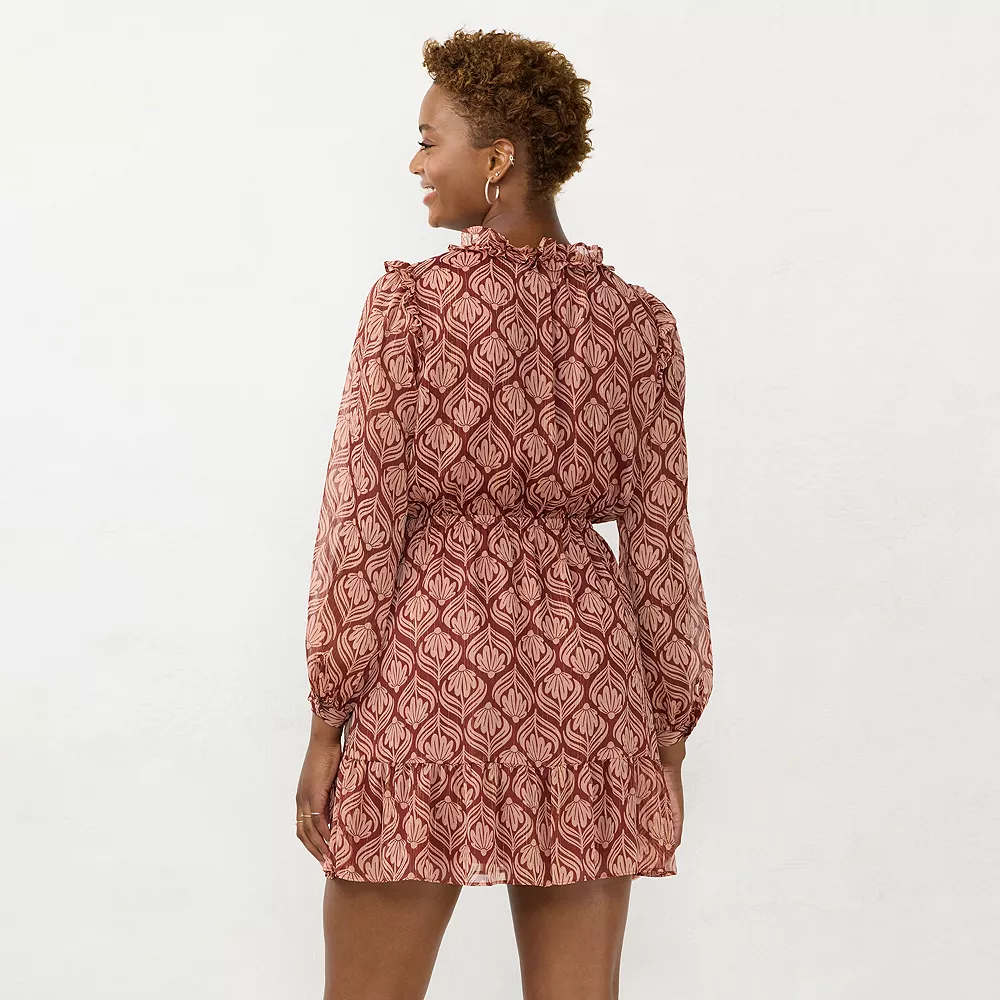 Women's LC Lauren Conrad Ruffle Shirt Dress 9 Women's LC Lauren Conrad Ruffle Shirt Dress - Image 7