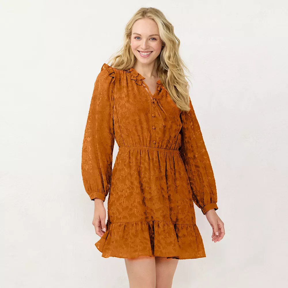 Women's LC Lauren Conrad Ruffle Shirt Dress 6 Women's LC Lauren Conrad Ruffle Shirt Dress - Image 4