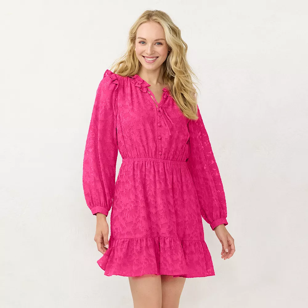 Women's LC Lauren Conrad Ruffle Shirt Dress 4 Women's LC Lauren Conrad Ruffle Shirt Dress - Image 2