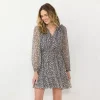 Women's LC Lauren Conrad Ruffle Shirt Dress -LC Lauren Conrad shop 5667384 Navy Blooms