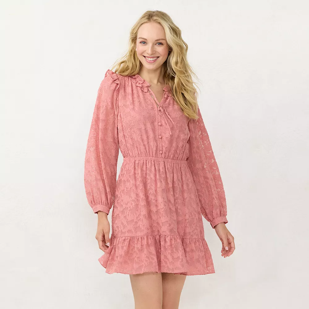 Women's LC Lauren Conrad Ruffle Shirt Dress 7 Women's LC Lauren Conrad Ruffle Shirt Dress - Image 5