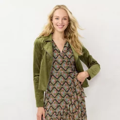 Petite LC Lauren Conrad Faux-Leather Moto Jacket