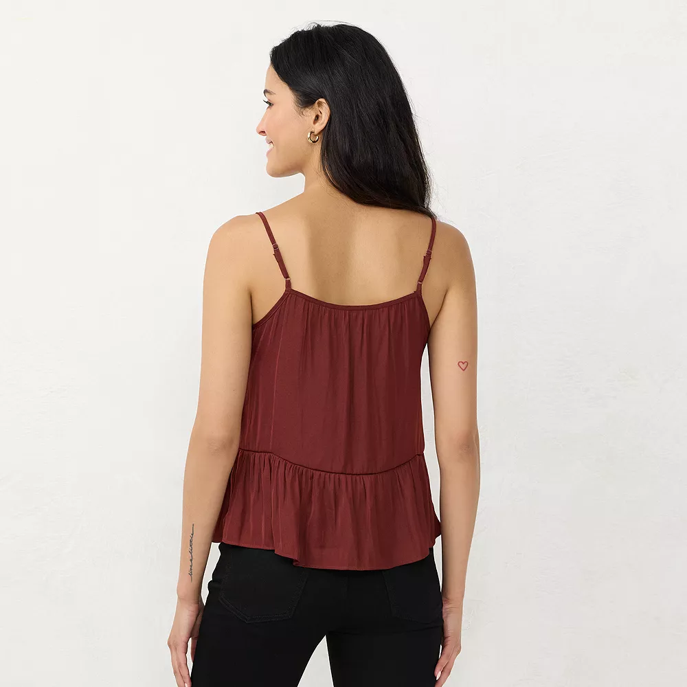 Women's LC Lauren Conrad Flowy Peplum Tank 8 Women's LC Lauren Conrad Flowy Peplum Tank - Image 6