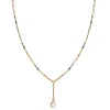 LC Lauren Conrad Blue Beaded Pendant Y Necklace