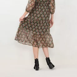 Women's LC Lauren Conrad Smocked Waist Tiered Midi Skirt -LC Lauren Conrad shop 5689490 ALT