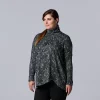 Plus Size Simply Vera Vera Wang Cozy Asymmetrical-Hem Top 1 Plus Size Simply Vera Vera Wang Cozy Asymmetrical-Hem Top -LC Lauren Conrad shop 5690726 Graphic Lace C