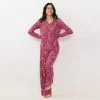 Women's LC Lauren Conrad Long Sleeve Henley Pajama Top & Pajama Pants Sleep Set 1 Women's LC Lauren Conrad Long Sleeve Henley Pajama Top & Pajama Pants Sleep Set -LC Lauren Conrad shop 5725515 Wine Forest Ditsy