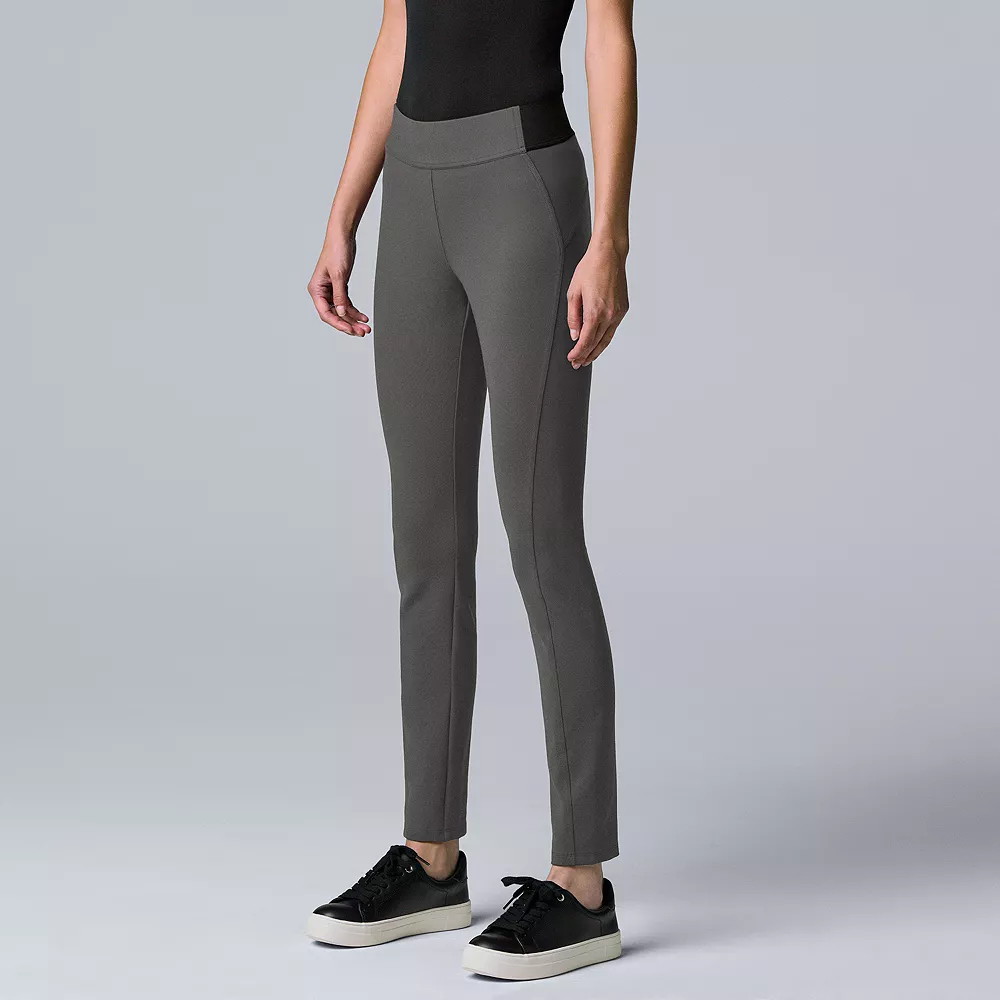 Petite Simply Vera Vera Wang Seamed Scuba Skinny Pants 3 Petite Simply Vera Vera Wang Seamed Scuba Skinny Pants