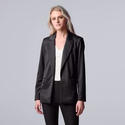 Women's Simply Vera Vera Wang Ponte Blazer -LC Lauren Conrad shop 5787705 Vera Black