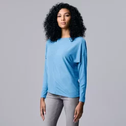 Women's Simply Vera Vera Wang Cozy Ribbed Top -LC Lauren Conrad shop 5804140 Vera Sky Blue