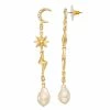 Simply Vera Vera Wang Gold Tone Simulated Pearl Celestial Drop Earrings 2 Simply Vera Vera Wang Gold Tone Simulated Pearl Celestial Drop Earrings -LC Lauren Conrad shop 5892981
